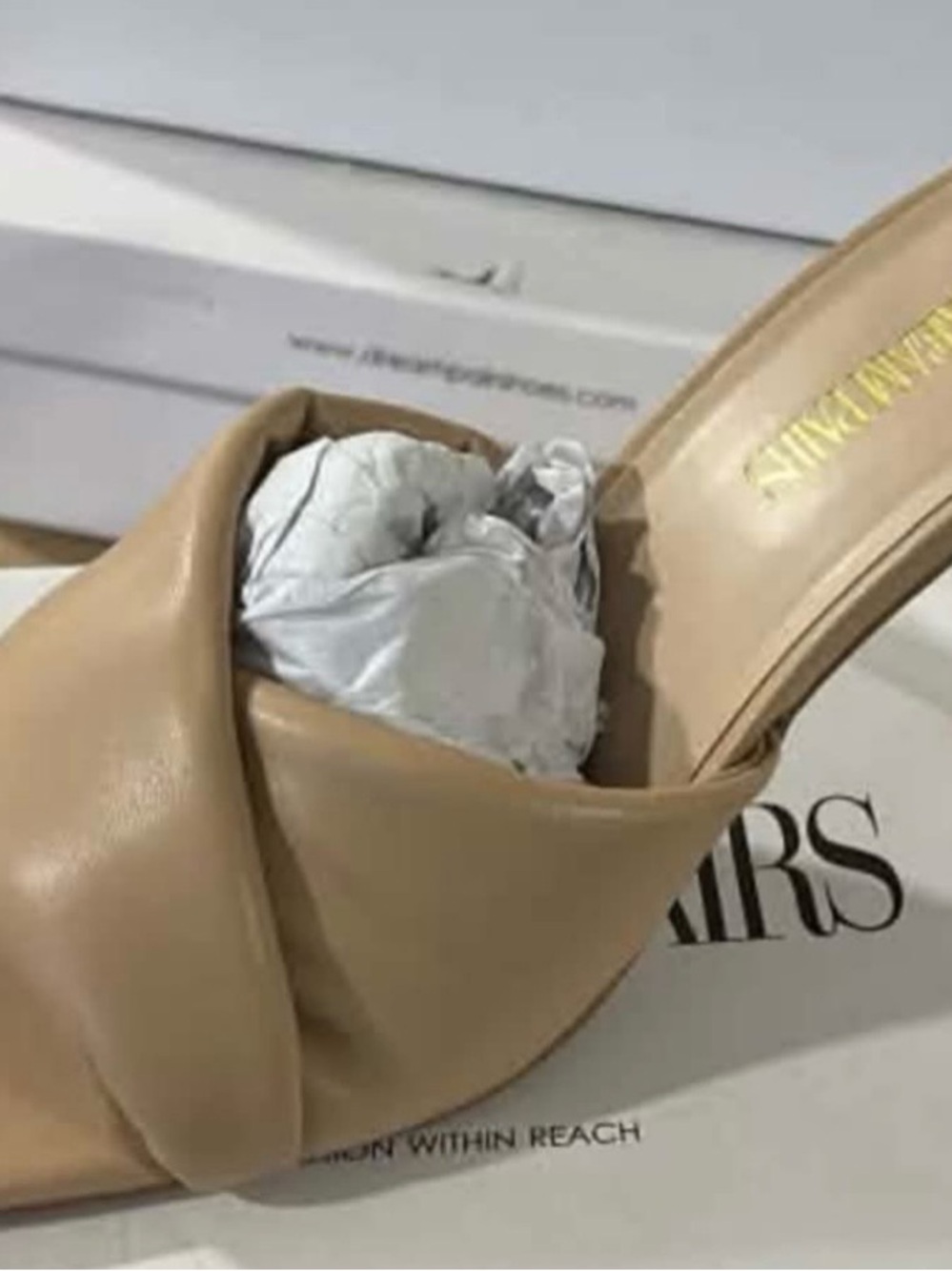 Dream Pairs Tan Knotted Slide Mule